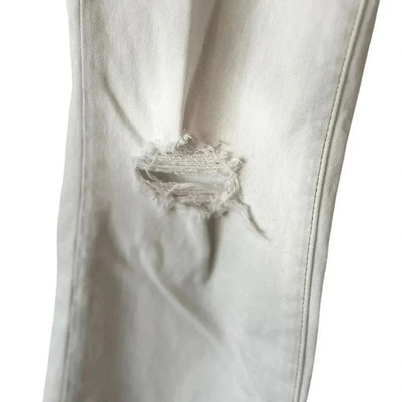 Flying Monkey White Distressed Jeans w/ Tan Stitching - Picture 7 of 16